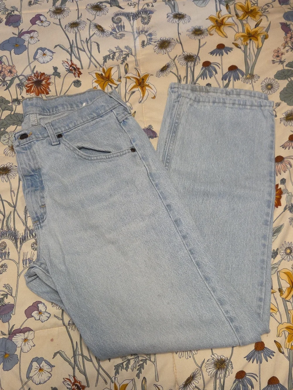 Wrangler Pale Blue Straight Leg Men's Jeans